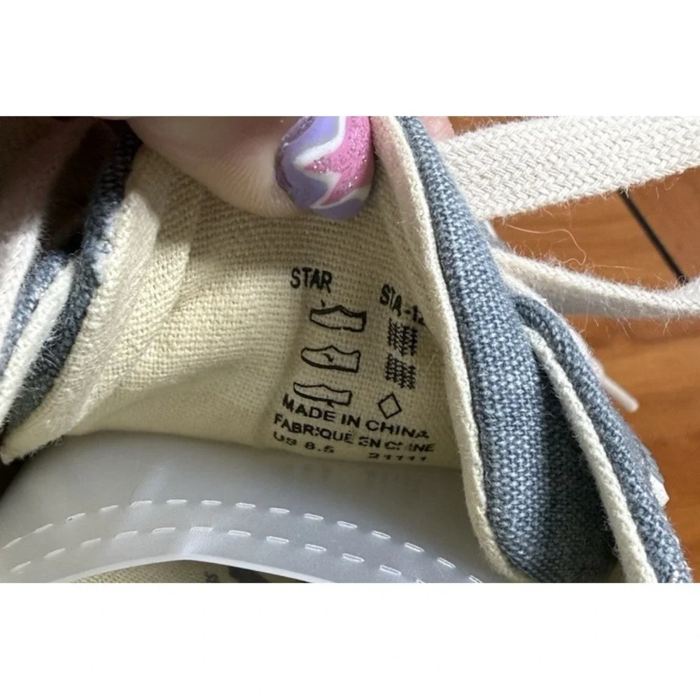 Taos Women's Star Canvas Sneakers Blue Denim Casual Comfort Fashion Size 8.5